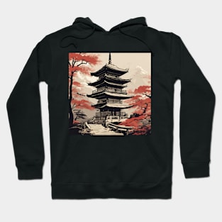 pagoda japanese type art style Hoodie